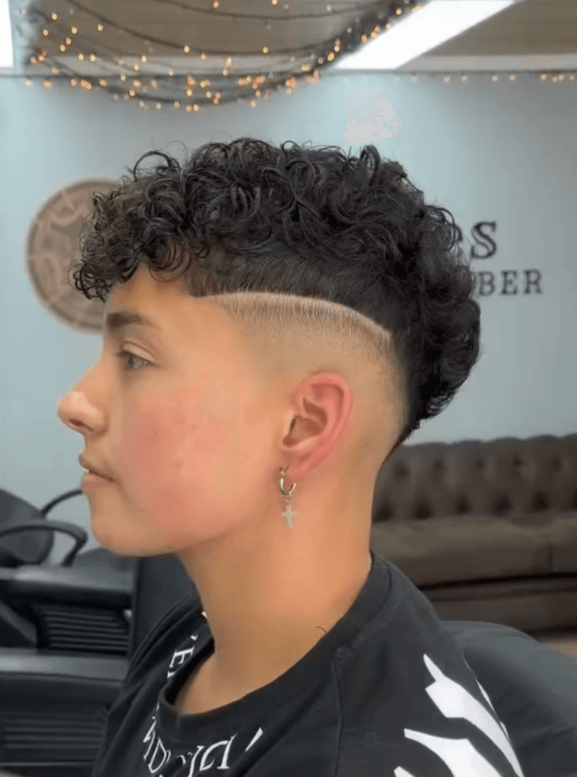 Rizado con línea y fade